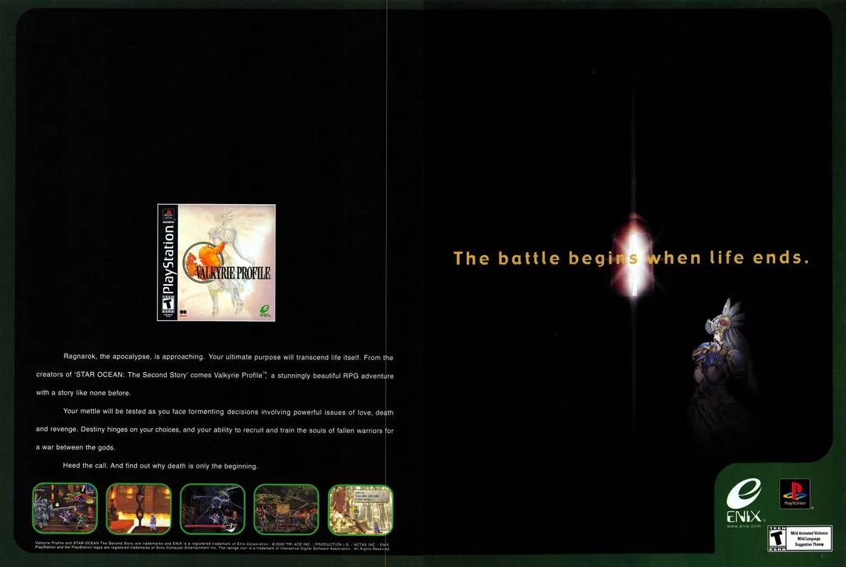 Anuncio de revista gringa de Valkyrie Profile