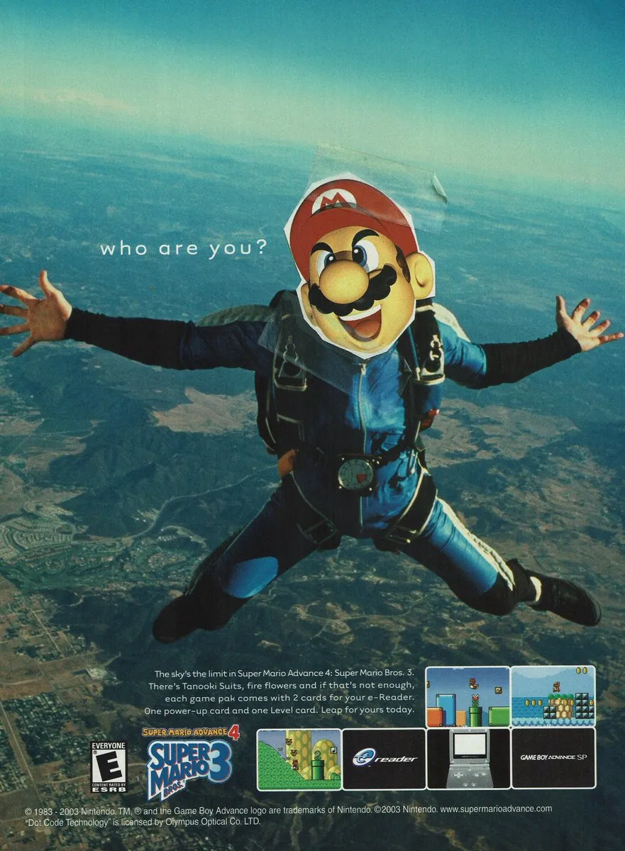 Anuncio gringo de Super Mario Advance 4