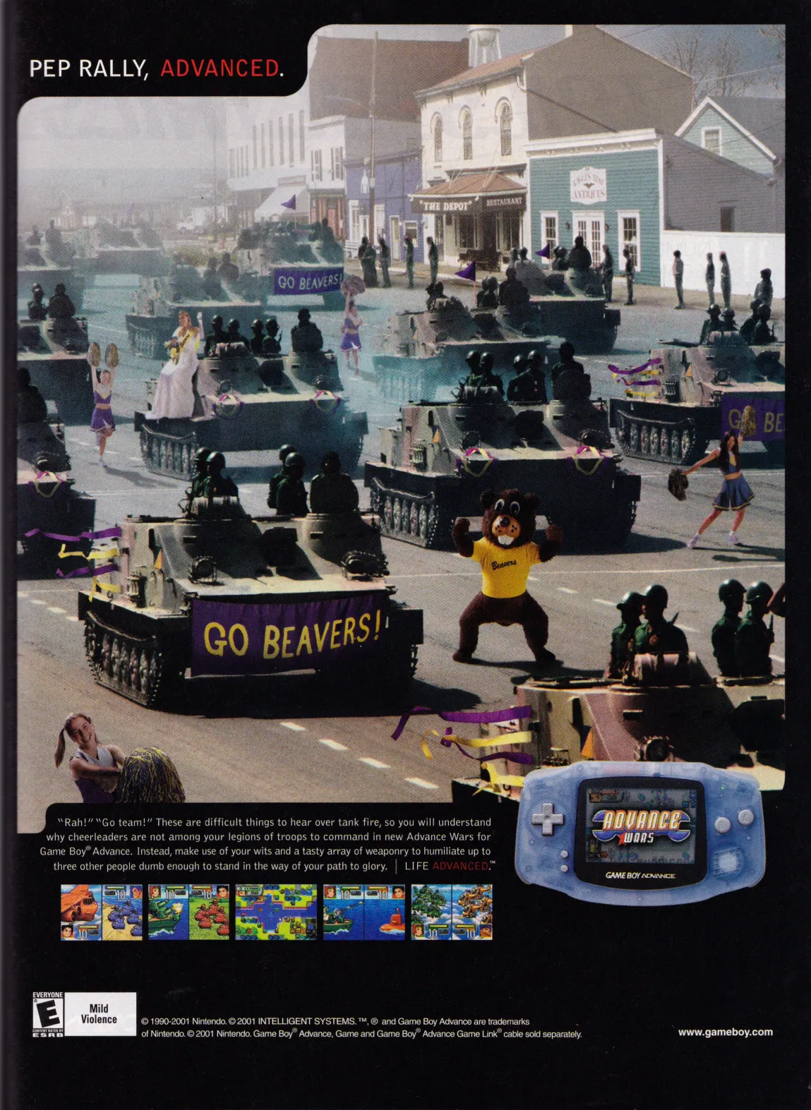 Anuncio de revista gringa de Advance Wars
