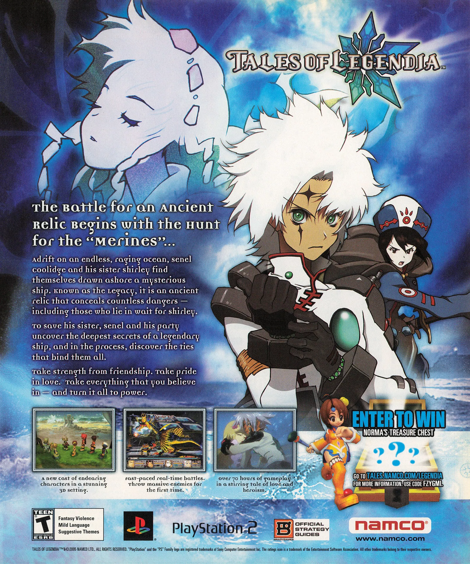 Anuncio de revista gringa de Tales of Legendia