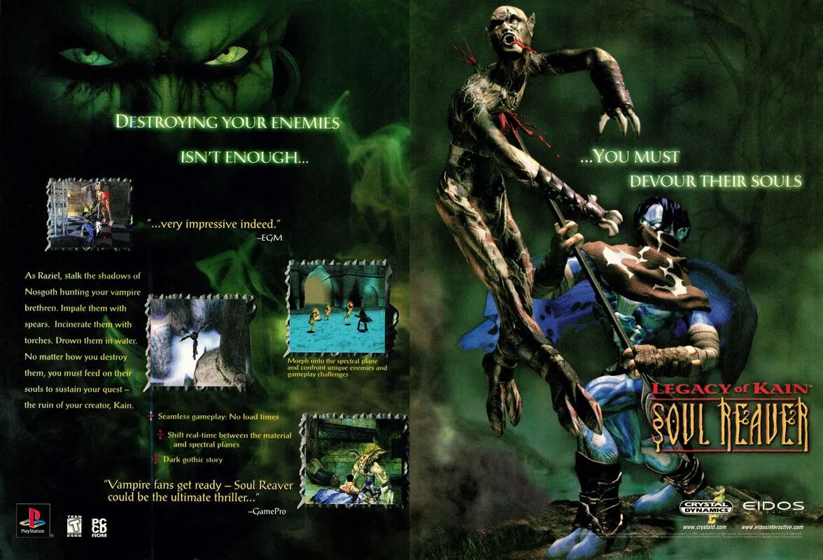 Anuncio de revista gringa de Soul Reaver