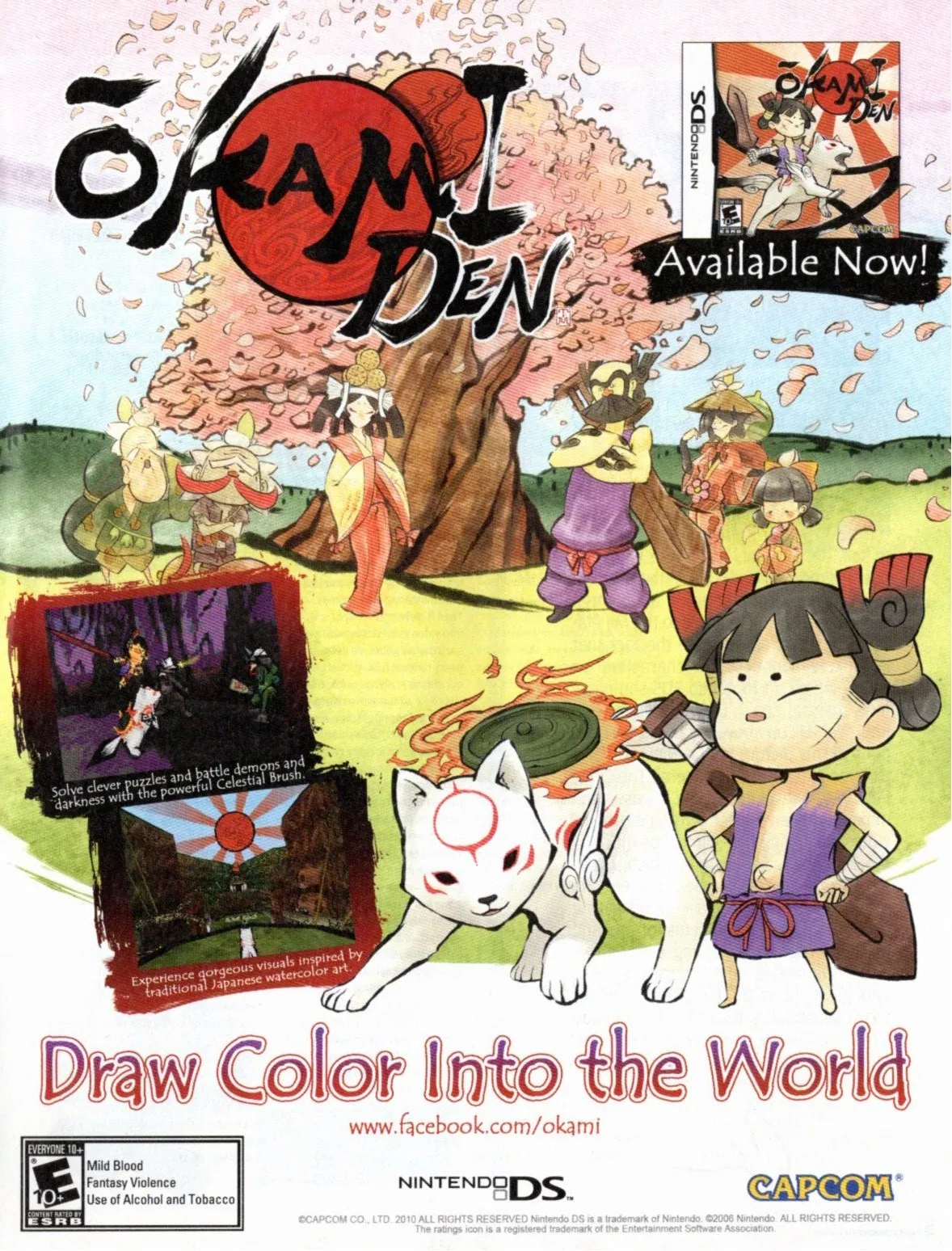 Anuncio de revista gringa de Okamiden