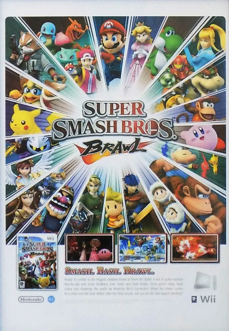 Anuncio de revista europerra de Super Smash Bros. Brawl