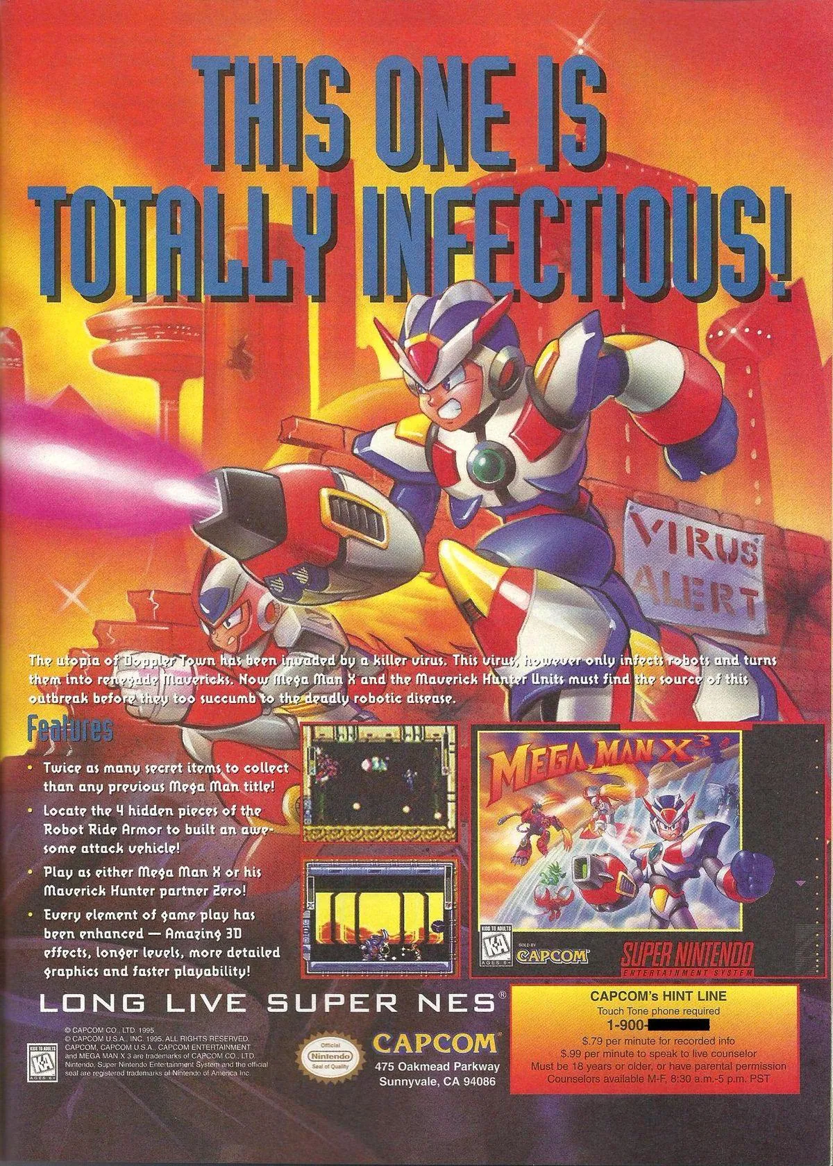 Otro anuncio de revista gringa de Mega Man X2