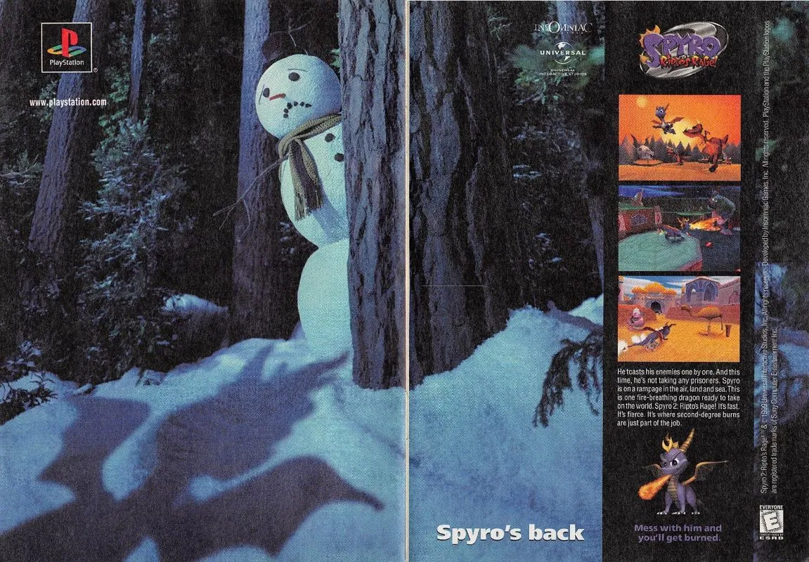 Anuncio de revista gringa de Spyro 2: Ripto’s Rage