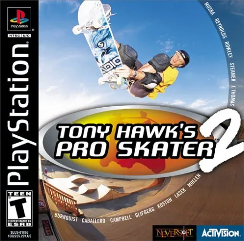 Portada de PS1 de Tony Hawk's Pro Skater 2