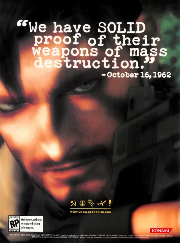 Anuncio de revista gringa de Metal Gear Solid 3: Snake Eater