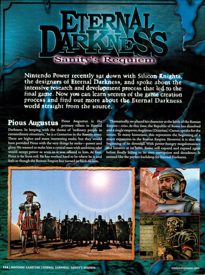 El artículo de revista de Nintendo Power