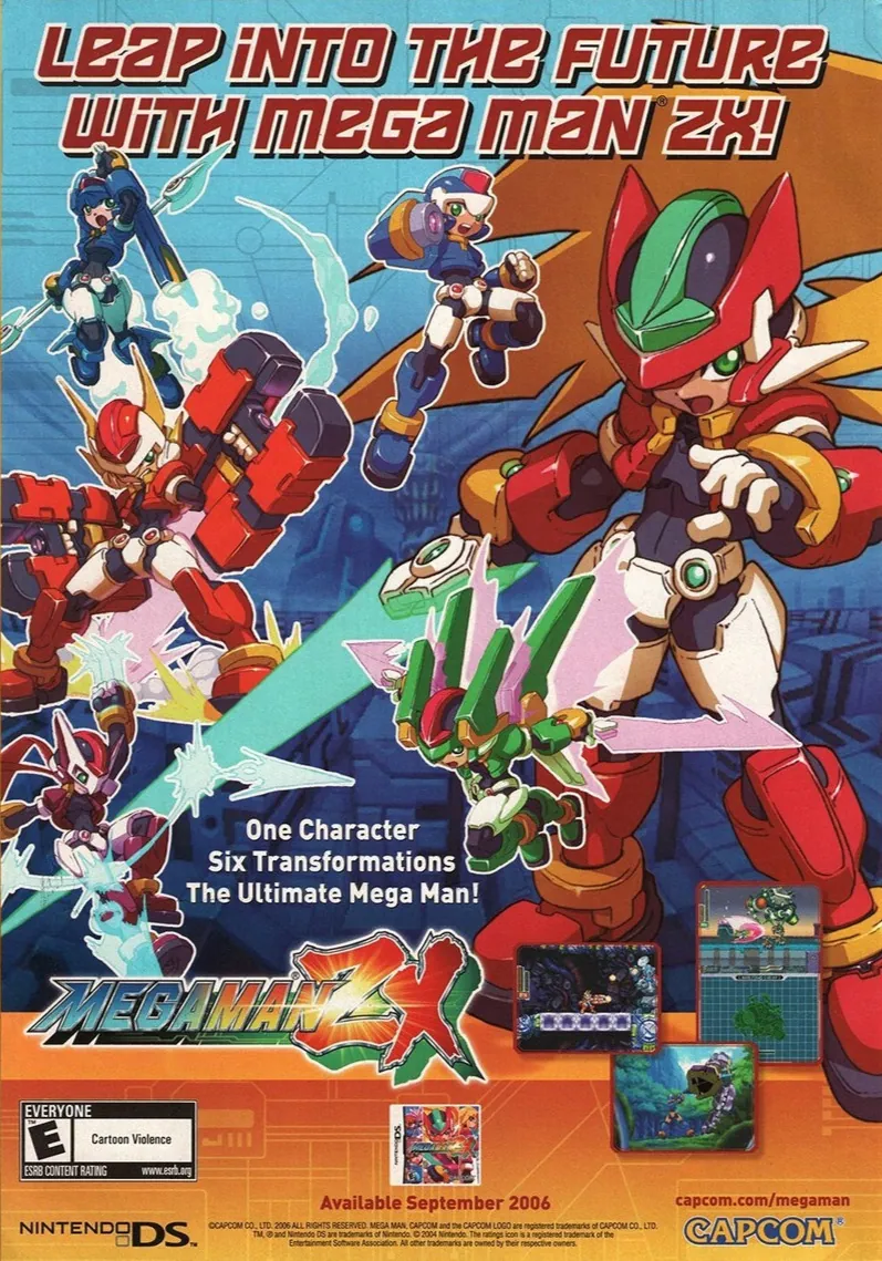 Anuncio de revista gringa de Mega Man ZX
