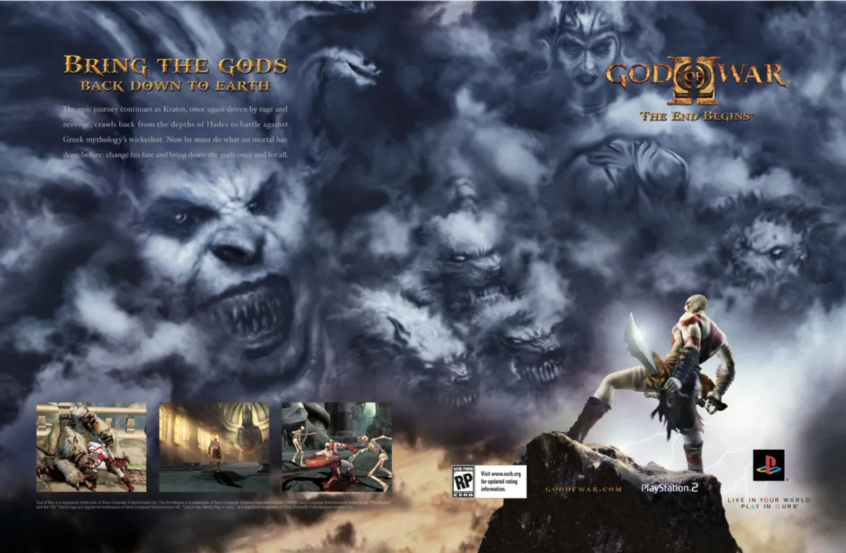 Otro anuncio gringo de God of War II