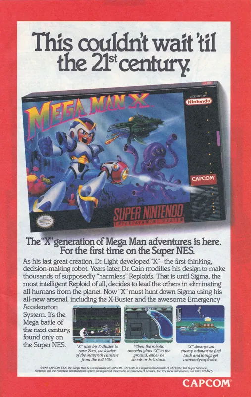 Anuncio gringo de Mega Man X