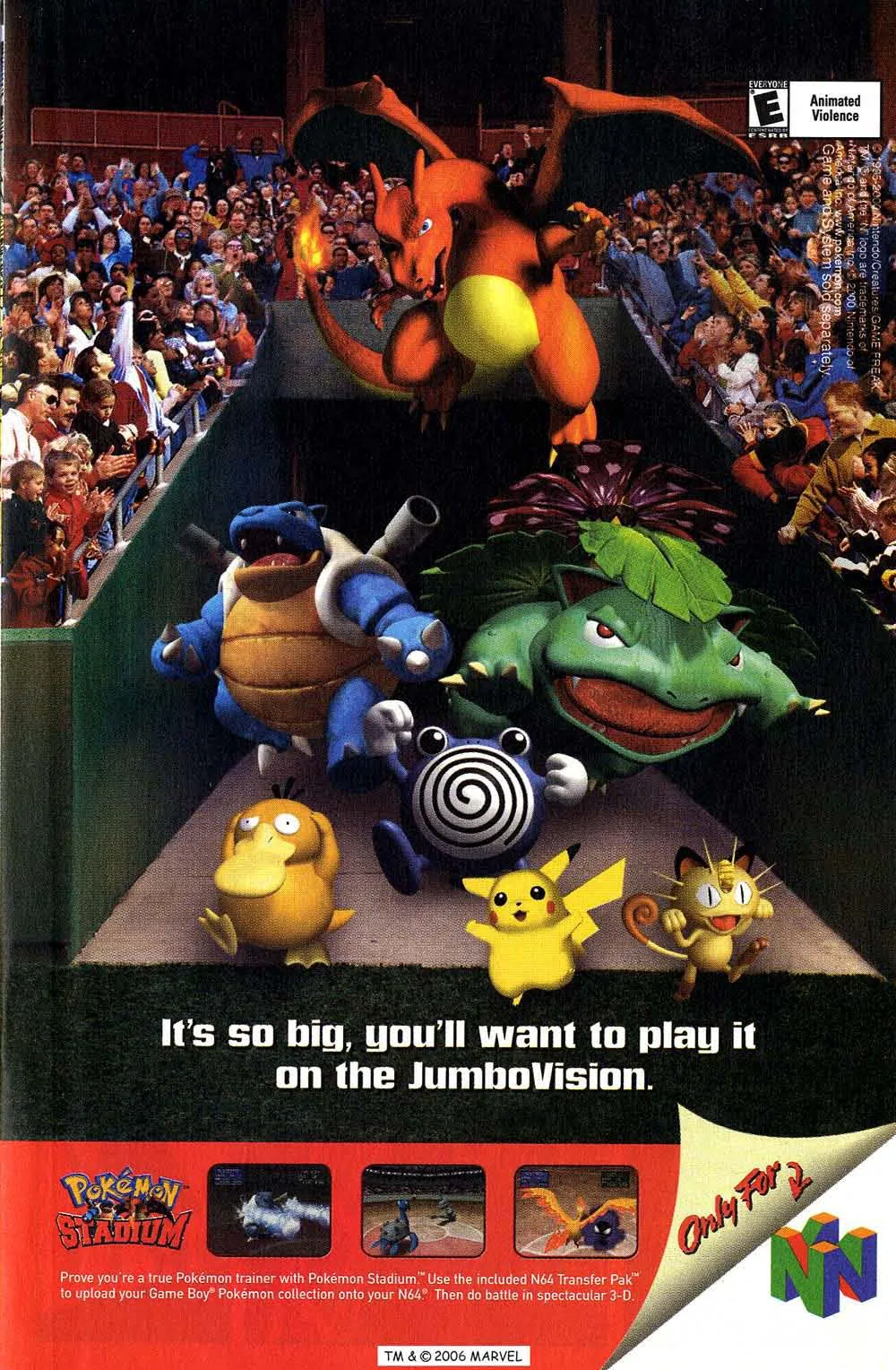 Anuncio de revista de Pokémon Stadium