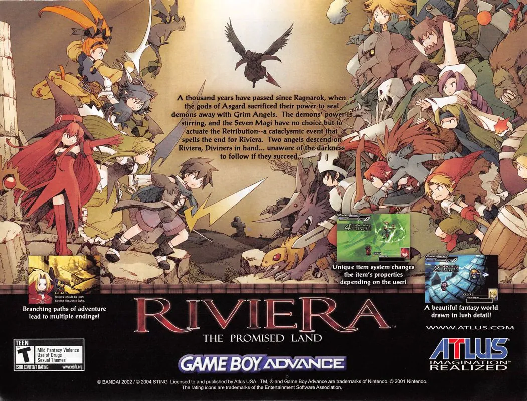 Anuncio de revista del lanzamiento para GBA