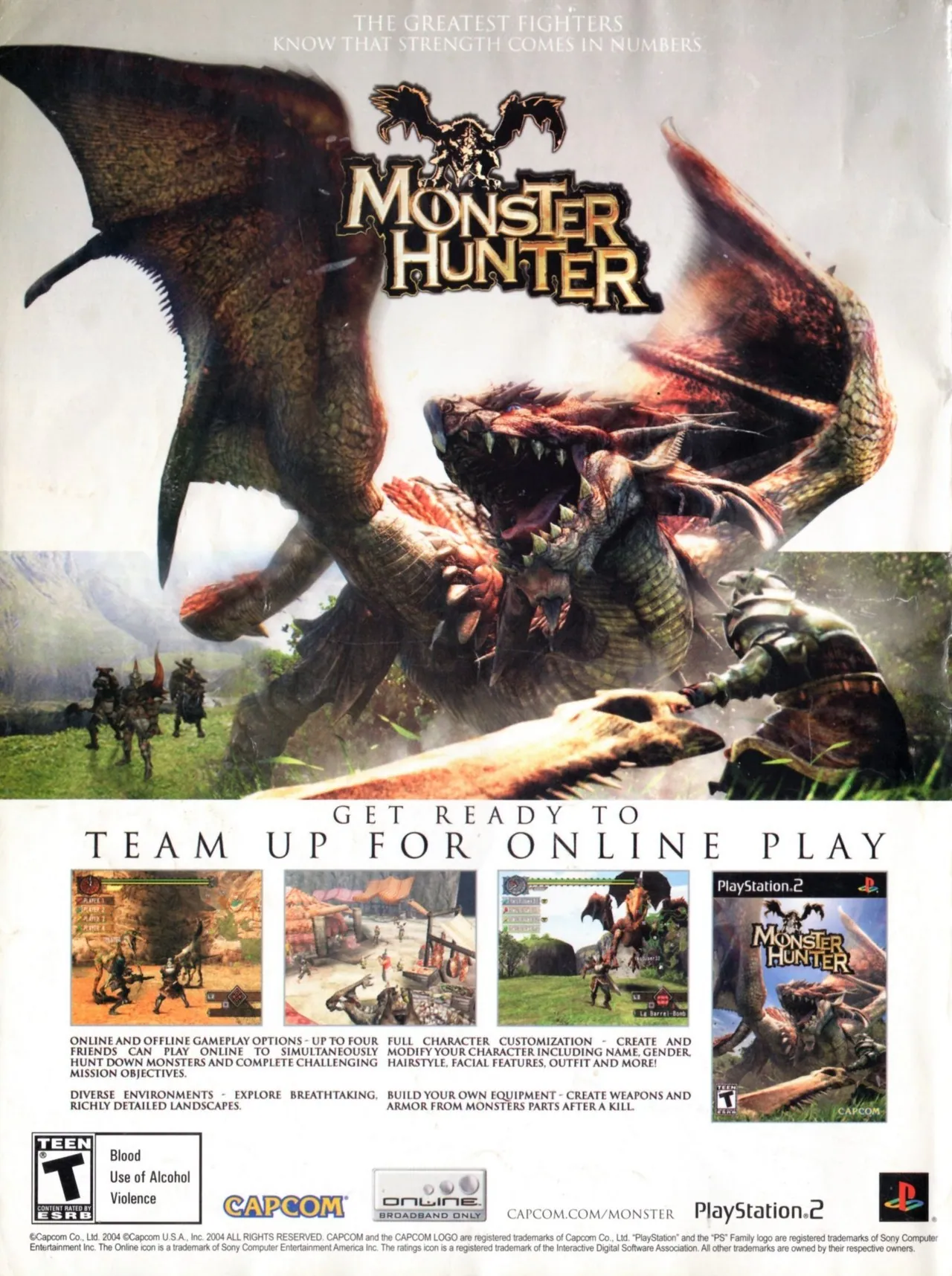 Anuncio de revista gringa de Monster Hunter