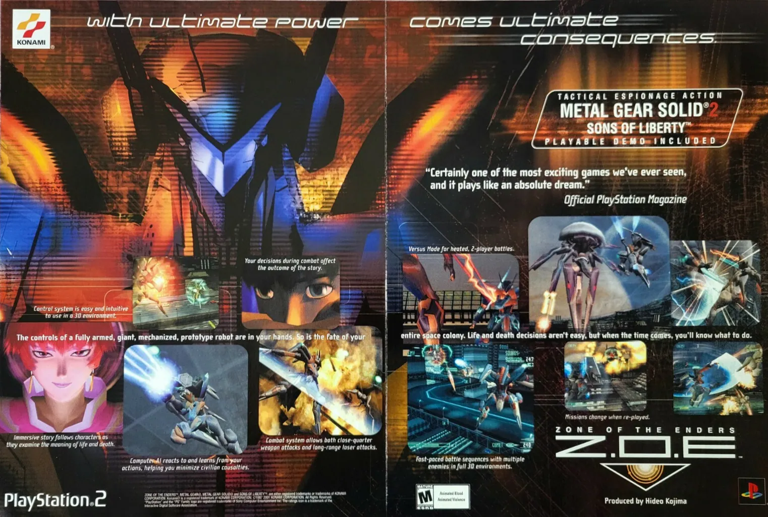 Anuncio de revista gringa de Zone of the Enders
