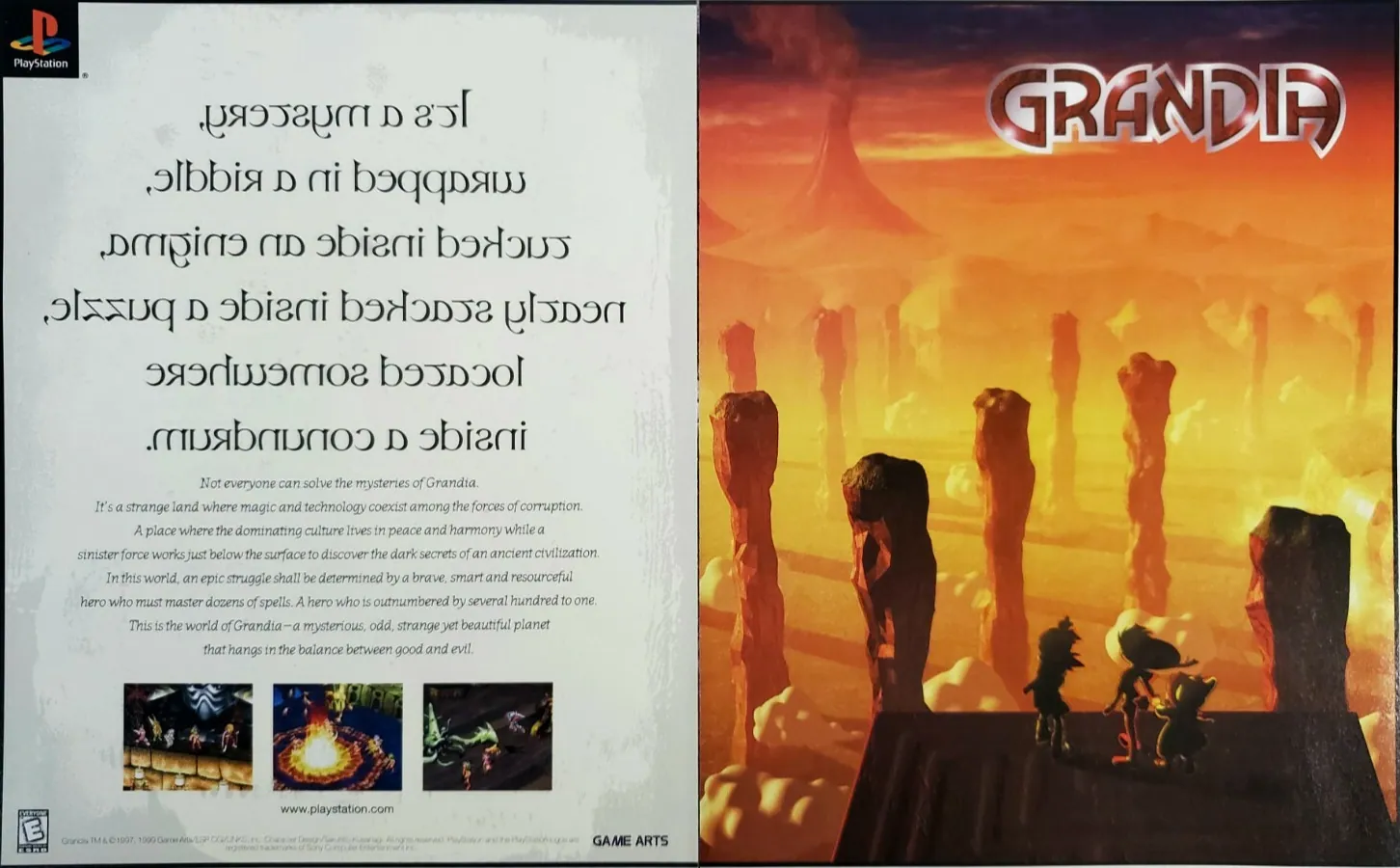 Anuncio de revista gringa de Grandia
