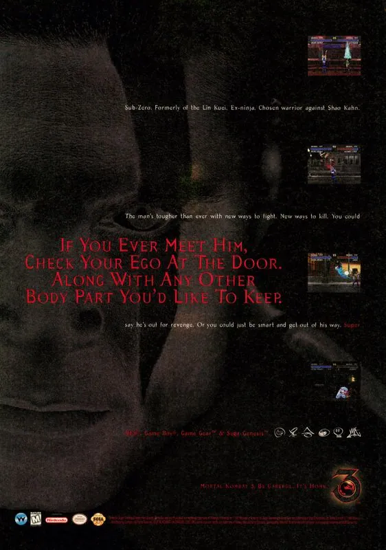 Otro anuncio de revista gringa de Mortal Kombat 3