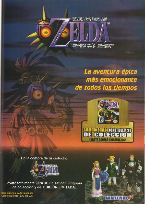 Anuncio en la revista Club Nintendo de The Legend of Zelda: Majora's Mask