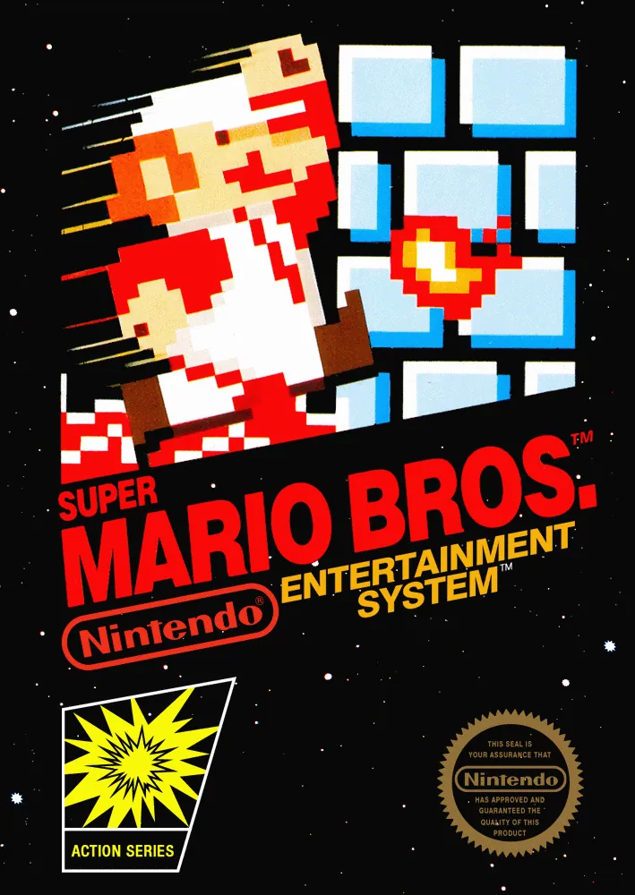Portada americana del Super Mario Bros original