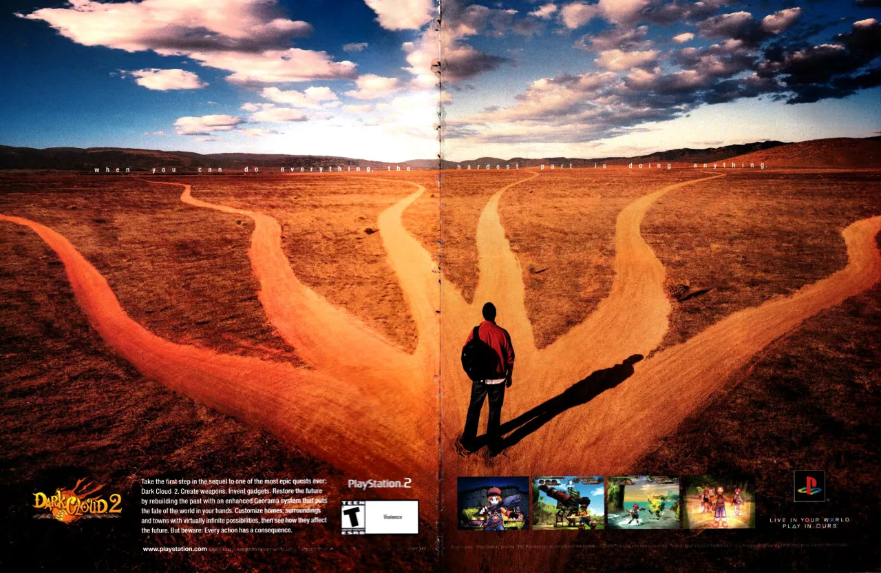 Anuncio de revista gringa de Dark Cloud 2 