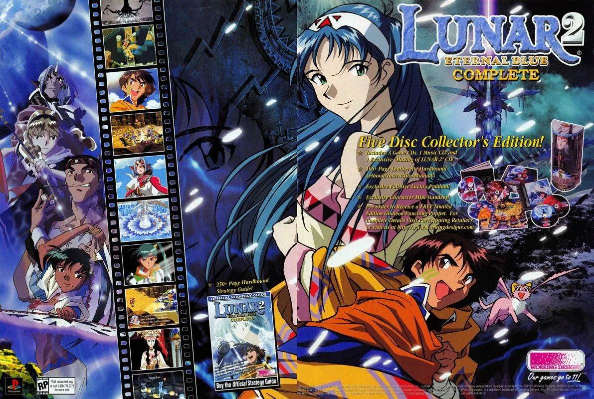 Anuncio de revista gringa de Lunar 2: Eternal Blue Complete