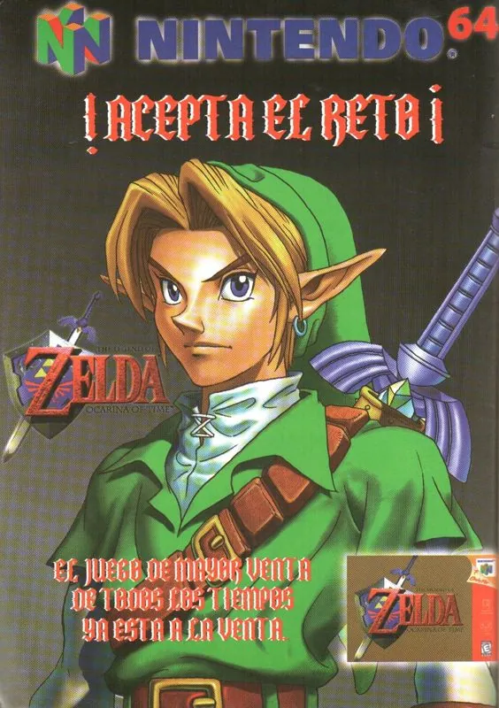 Anuncio en la revista Club Nintendo de The Legend of Zelda: Ocarina of Time