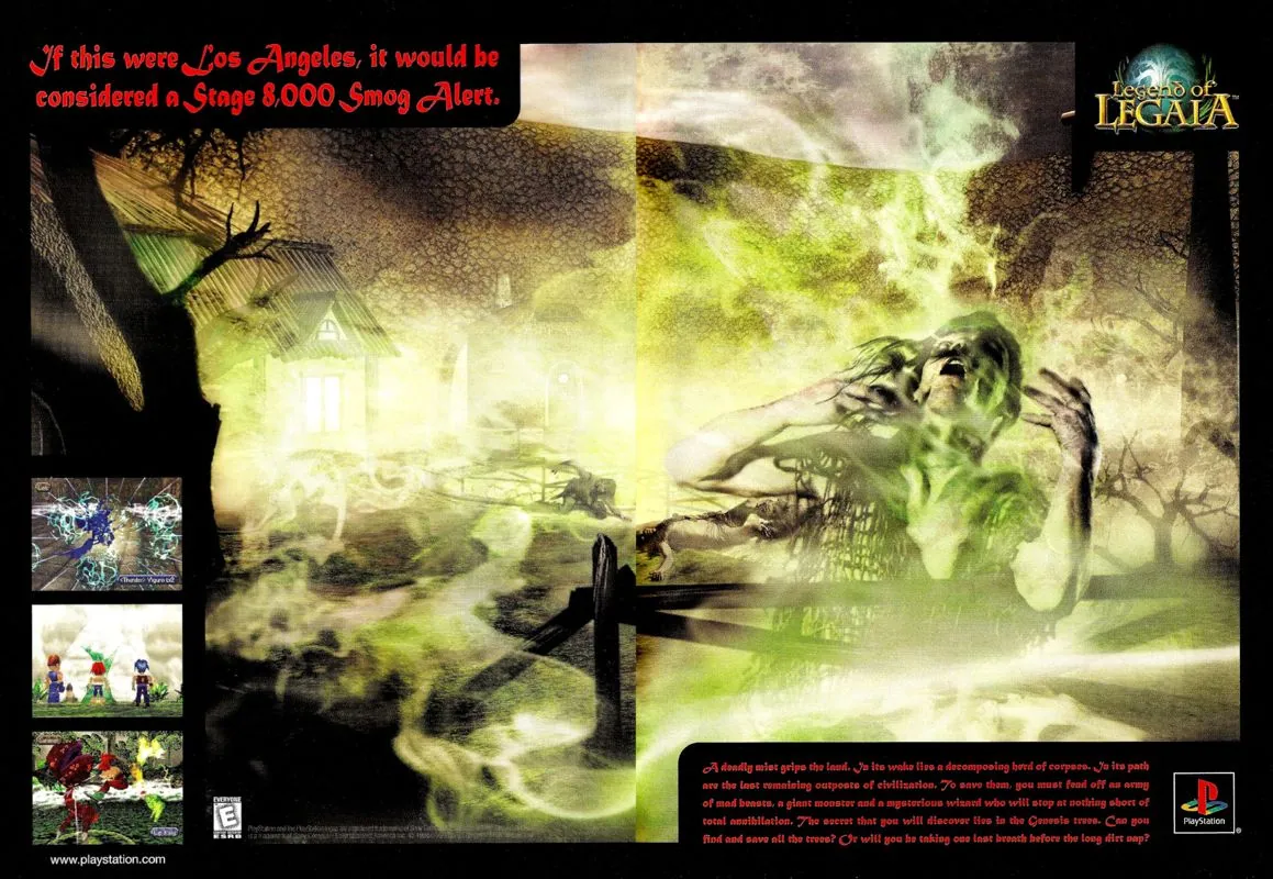 Anuncio de revista gringa de Legend of Legaia