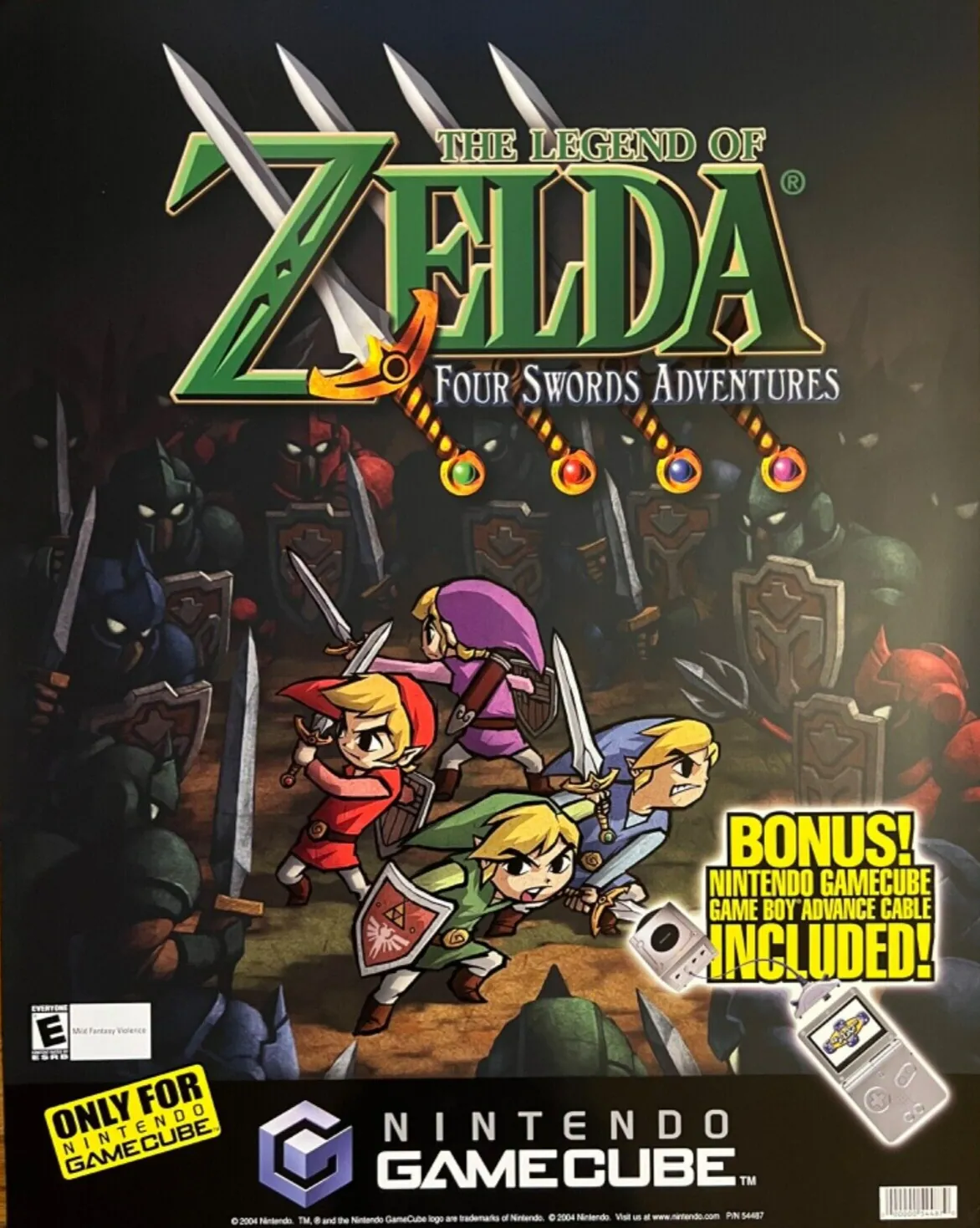 Poster de tienda del Zelda multiplayer