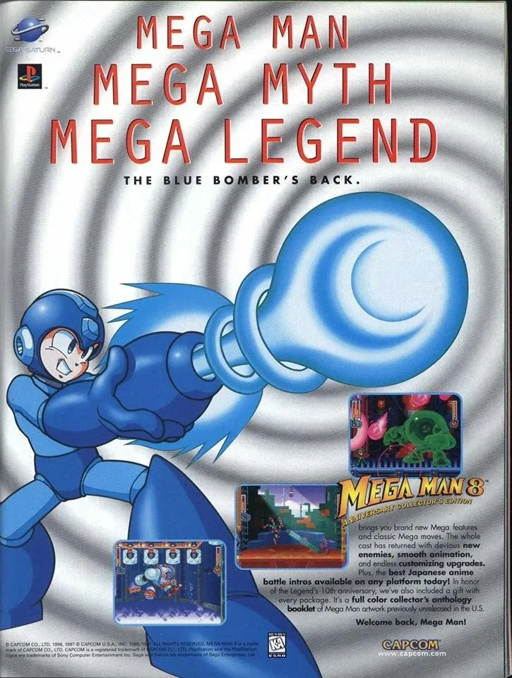 Anuncio de revista gringa de Mega Man 8