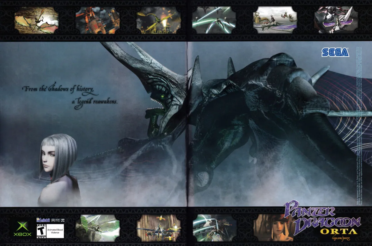 Anuncio de revista gringa de Panzer Dragoon Orta