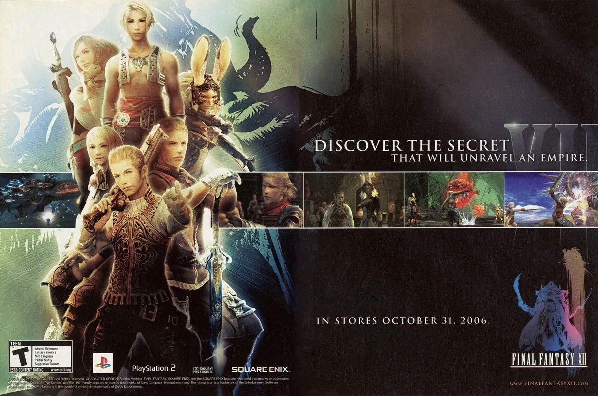Anuncio de revista gringa de Final Fantasy XII
