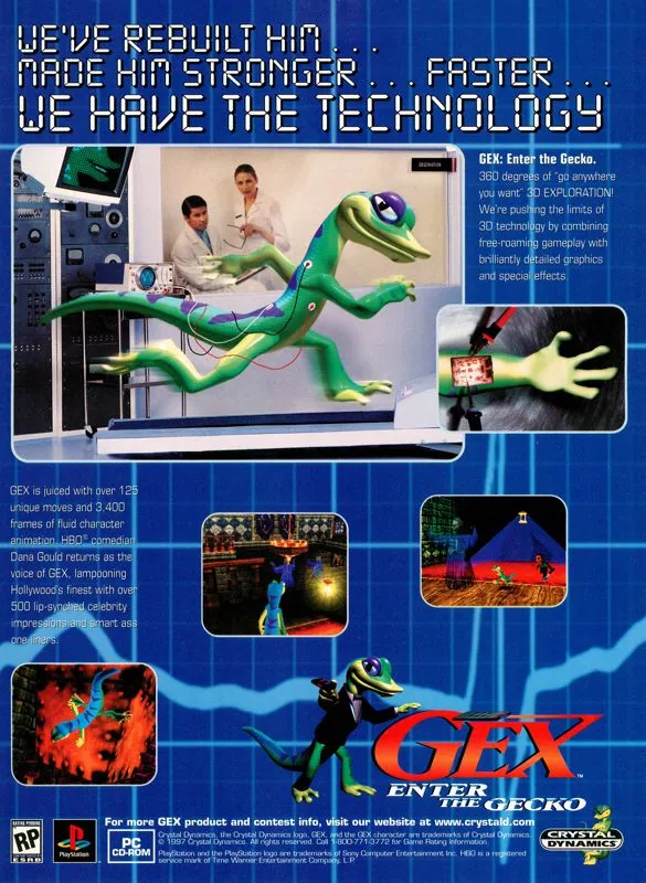 Anuncio de revista gringa de Gex: Enter the Gecko