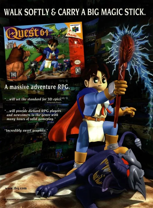 Anuncio estadounidense de revista de Quest 64