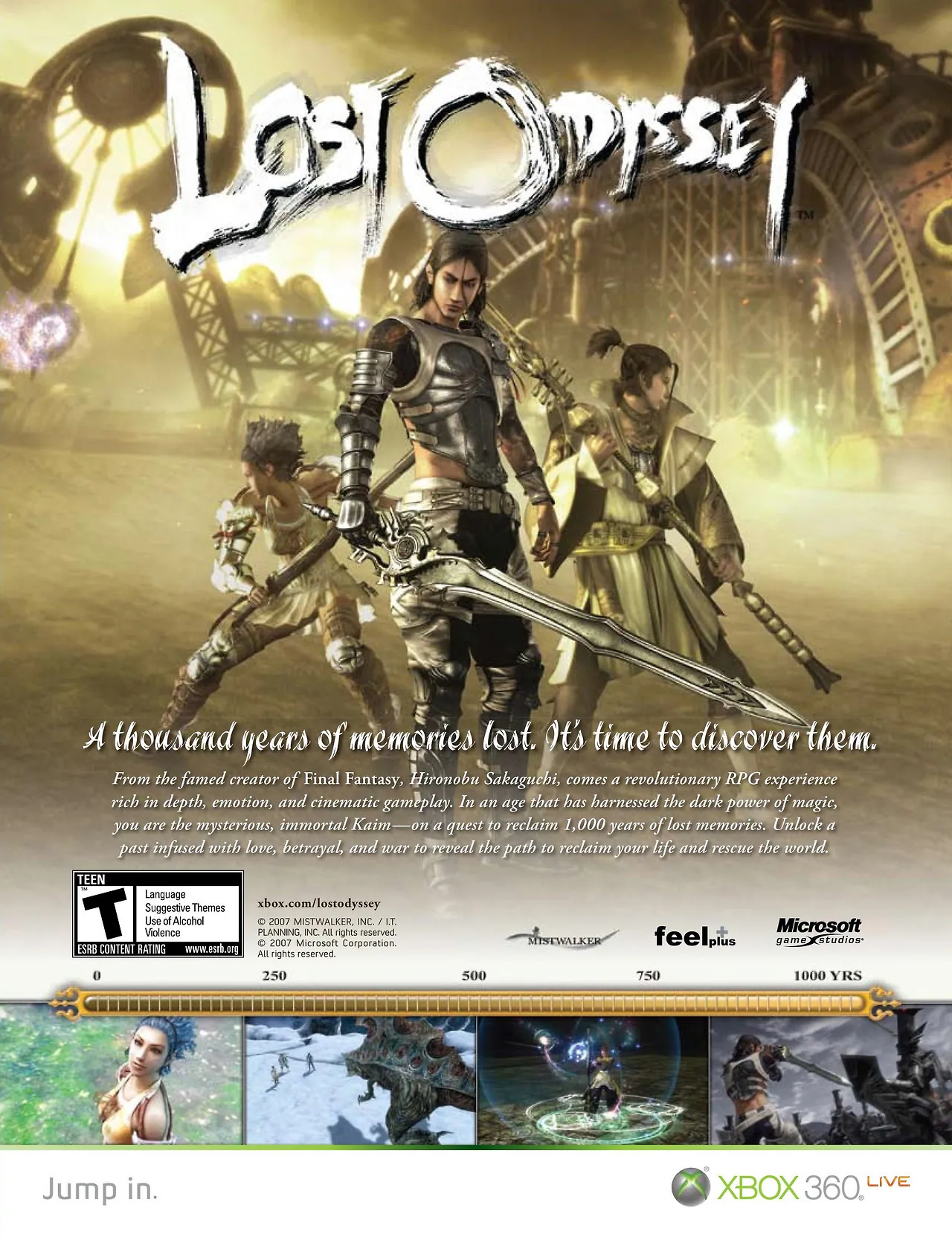 Anuncio de revista gringa de Lost Odyssey