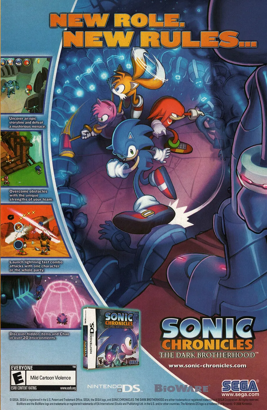 Anuncio de revista gringa del Sonic RPG