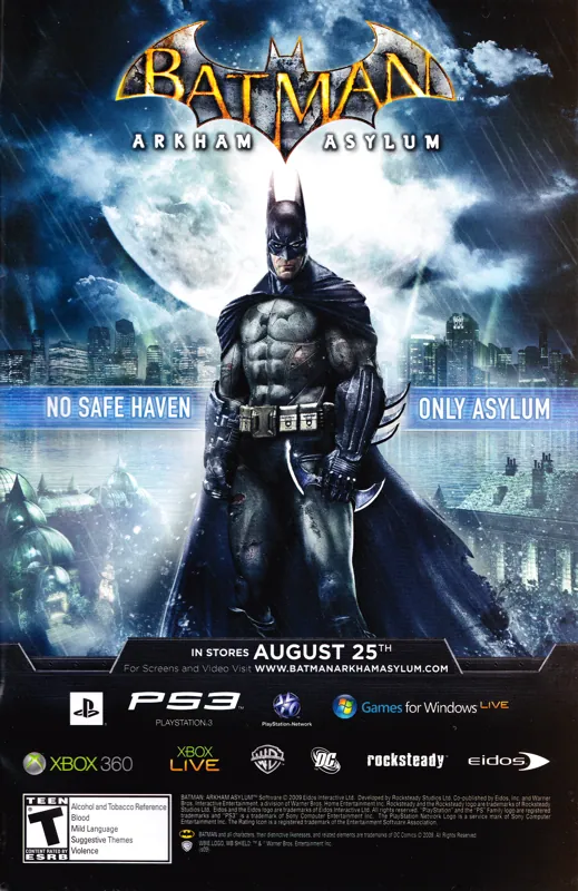 Anuncio de revista gringa del 1er Batman Arkham