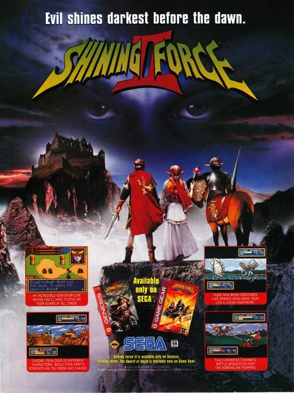 Anuncio de revista gringa de Shining Force II