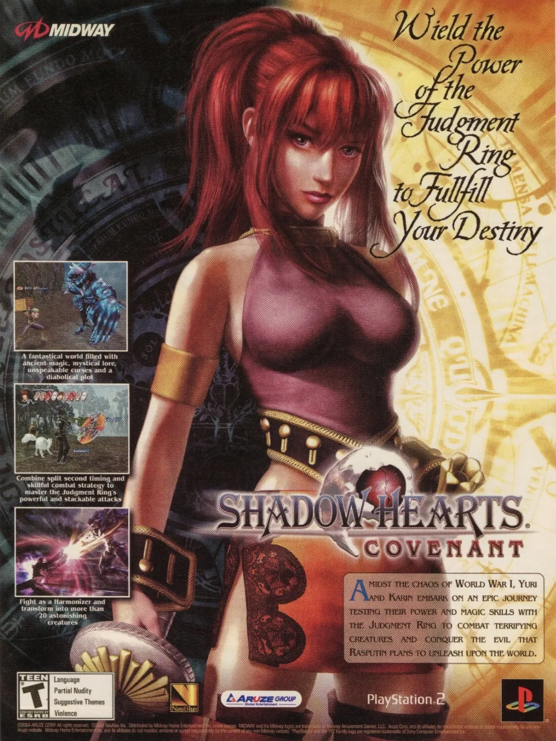 Anuncio de revista giringa de Shadow Hearts: Covenant
