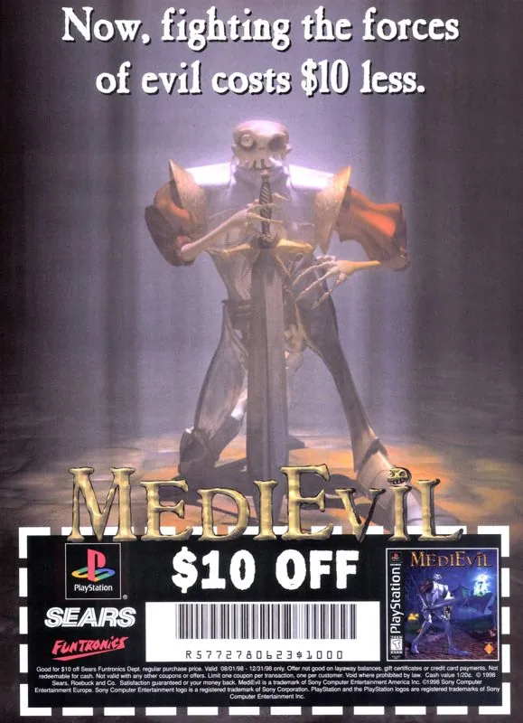 Anuncio con descuento de MediEvil