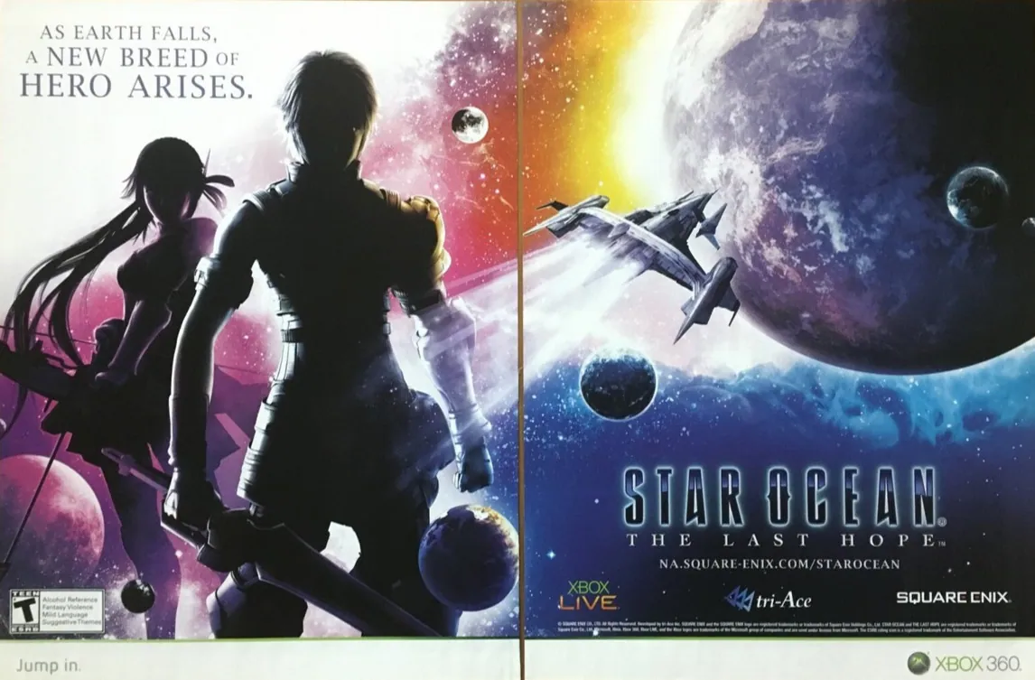 Anuncio de revista gringa de Star Ocean: The Last Hope