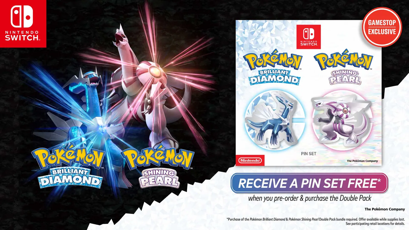 Los remakes de Pokemon Diamond & Pearl tuvieron un pin especial en GameStop