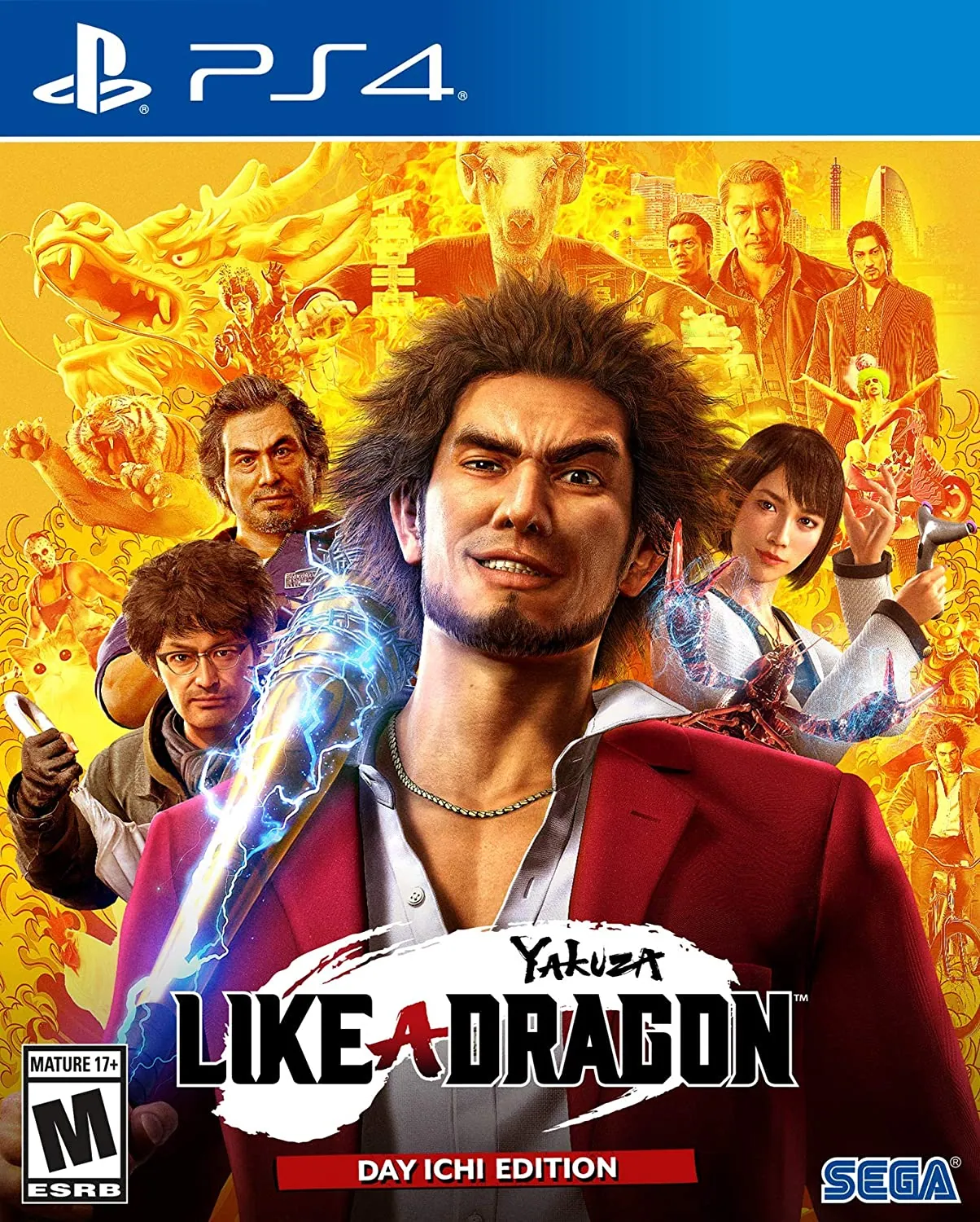 Portada americana de Yakuza: Like a Dragon para PS4
