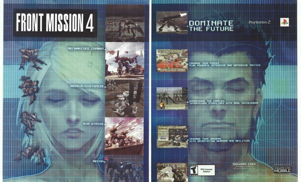 Anuncio de revista estadounidense del RPG de mecha