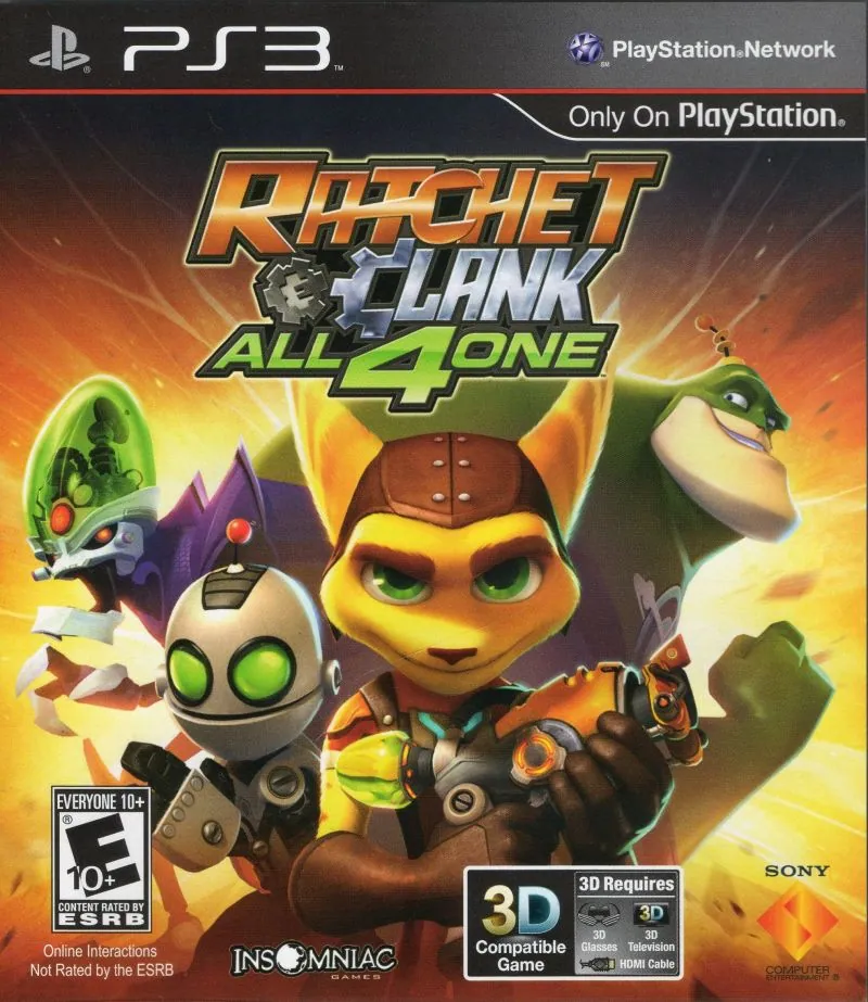 Portada americana de Ratchet & Clank All 4 One