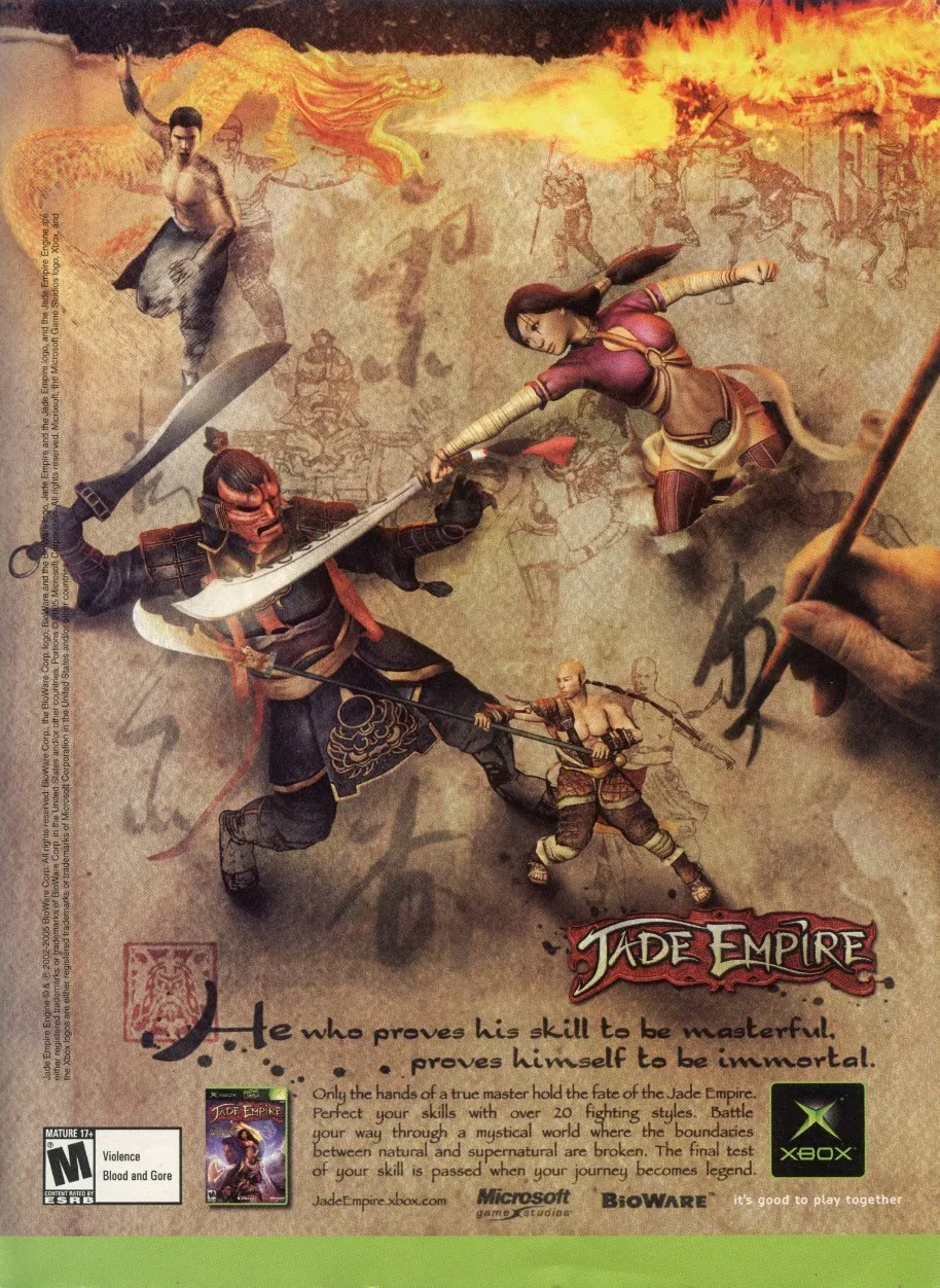 Anuncio impreso de Jade Empire