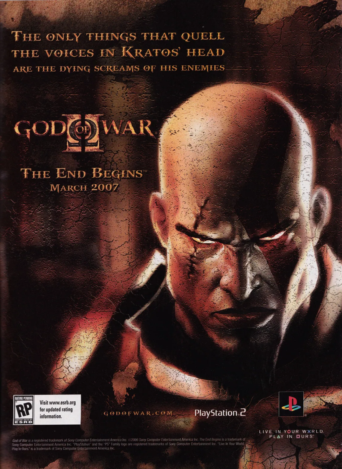 Anuncio de revista gringa de God of War II