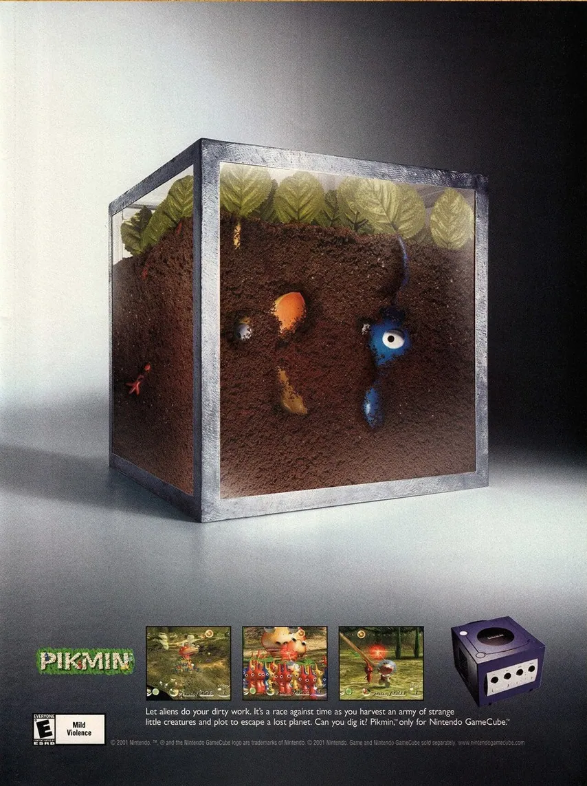 Anuncio de revista gringa de Pikmin