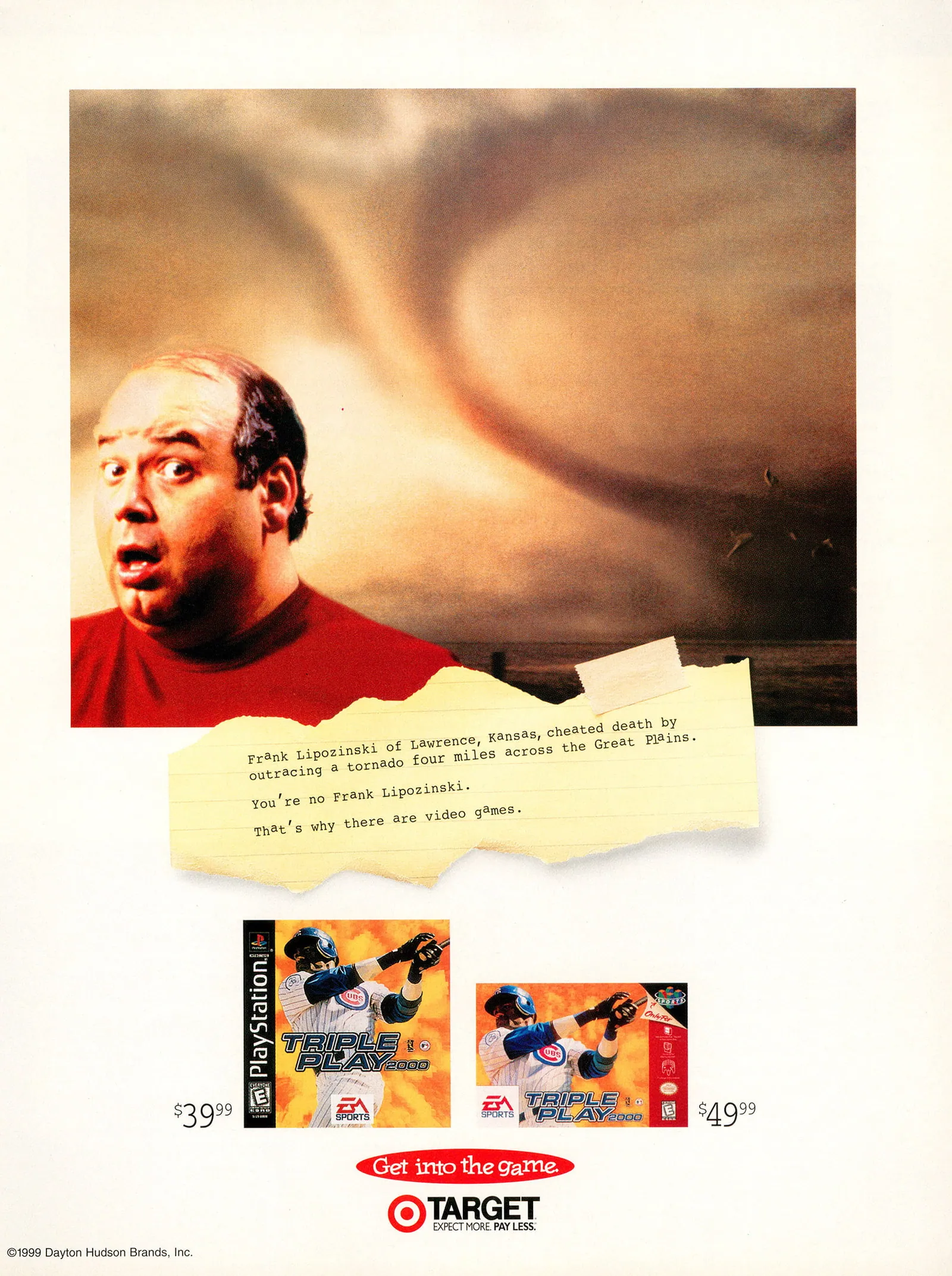 Anuncio de revista gringa de Triple Play 2000