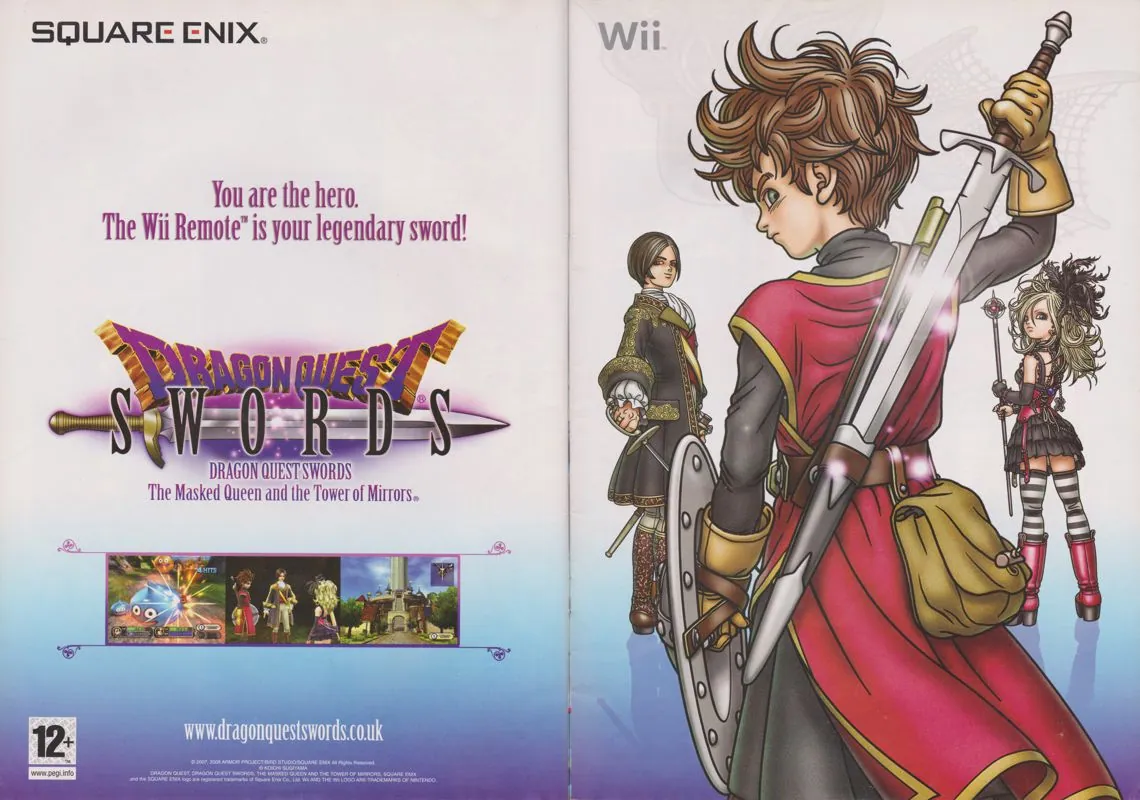 Anuncio de revista británica de Dragon Quest Swords: The Masked Queen and the Tower of Mirror