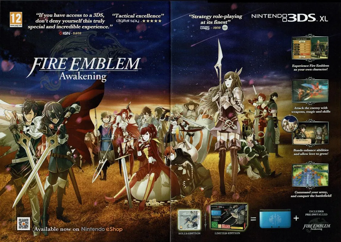 Anuncio de revista británica de Fire Emblem: Awakening